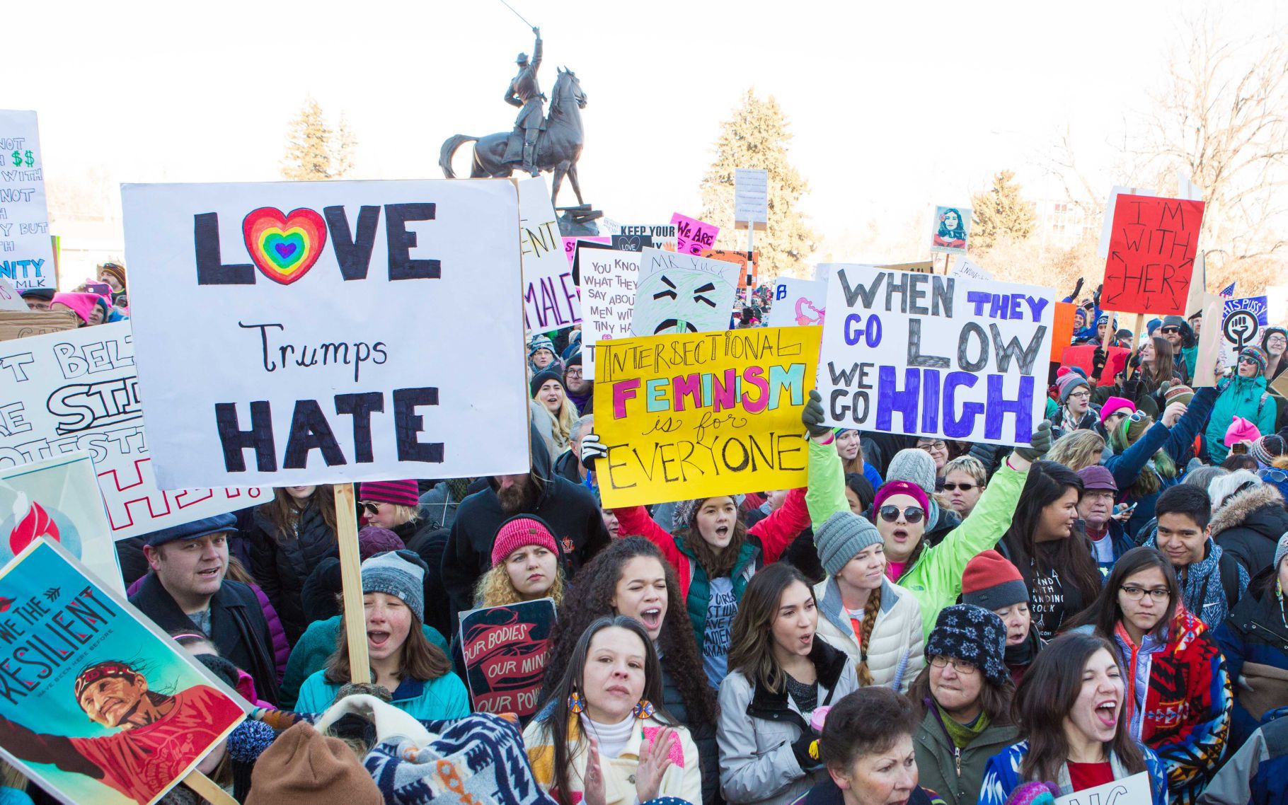 In this IR file photo, Roughly 10,000 people gather in front of the Montana State Capitol for the 2016 Montana Women's March last Jan.